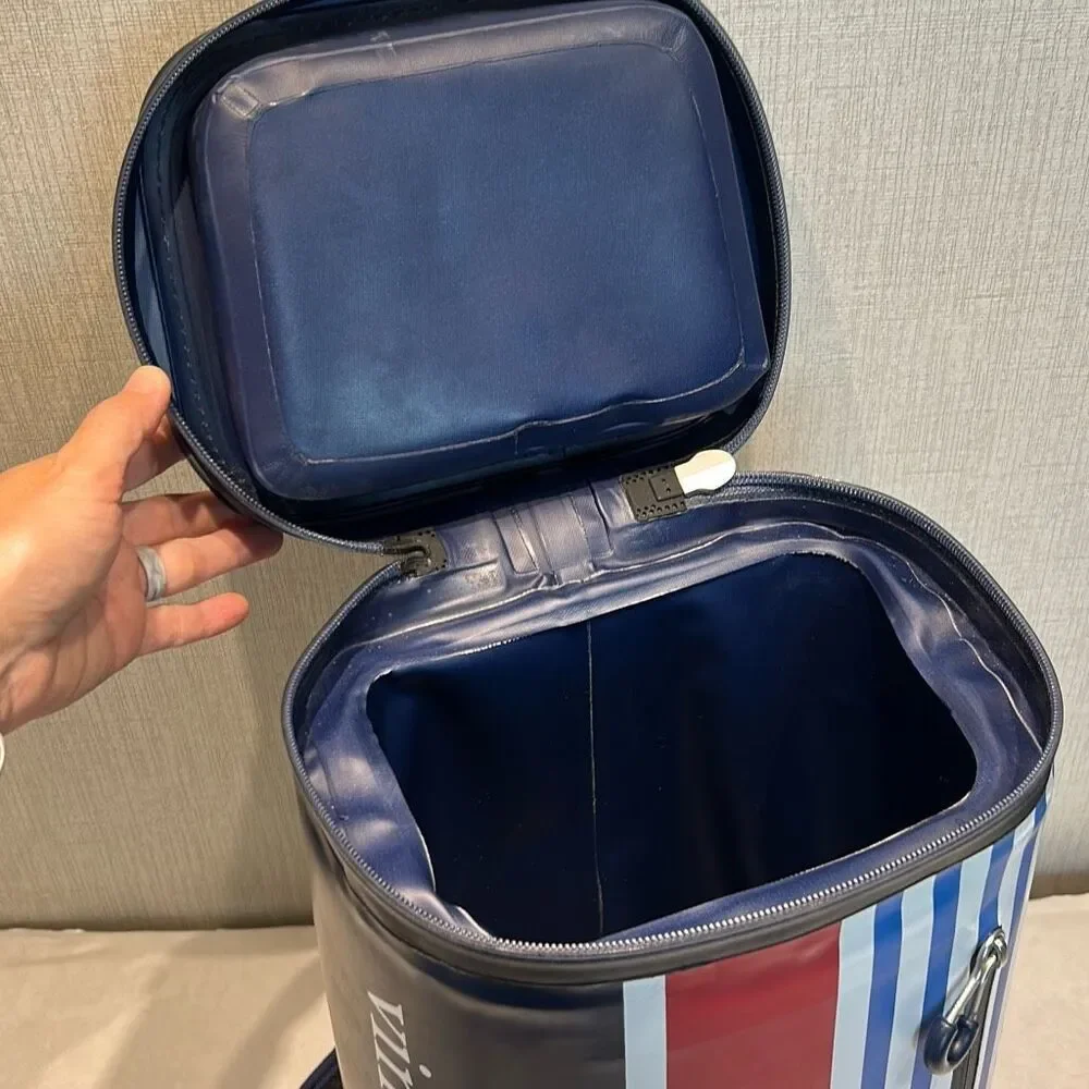 Vineyard Vines Insulated Sling Cooler Patriotic Pink Whale Red White Blue Stripe
